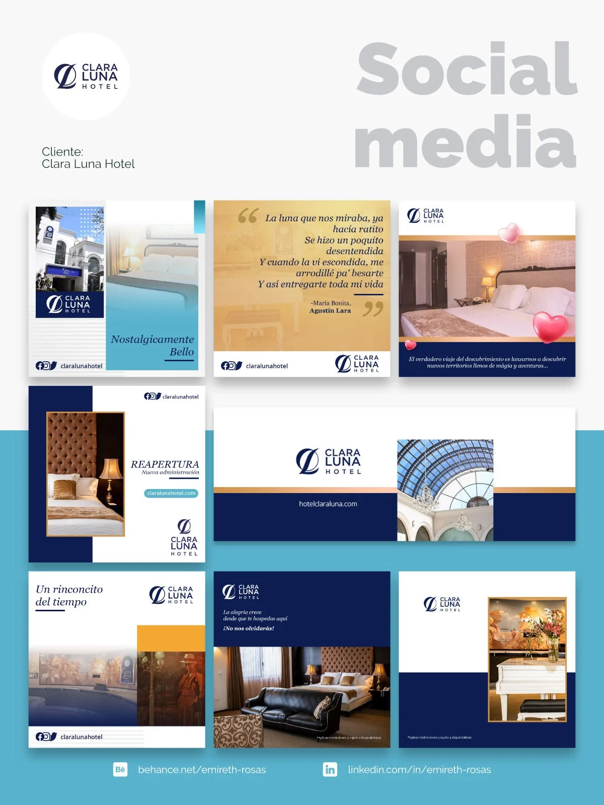 Redes Sociales Hotel Clara Luna